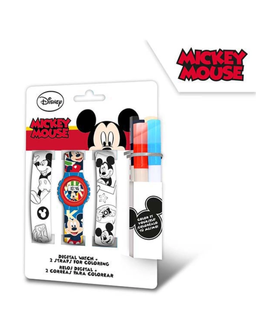 Mickey - Relógio Digital Bracelete Para Pintar Mickey