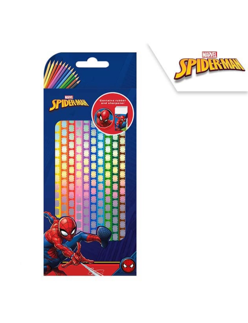 Spiderman - Conjunto Lápis 12 Cores Spiderman
