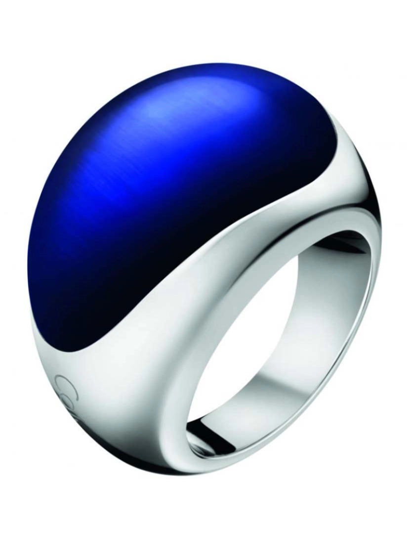 Calvin Klein - Anel Ring Ellipse Sst Po Azul Syn Stone 06