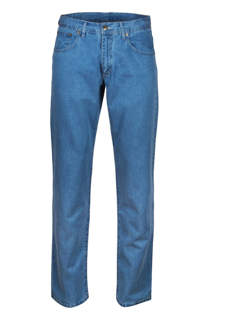 Mr Blue - Jeans Homem Cintura Subida Azul Claro
