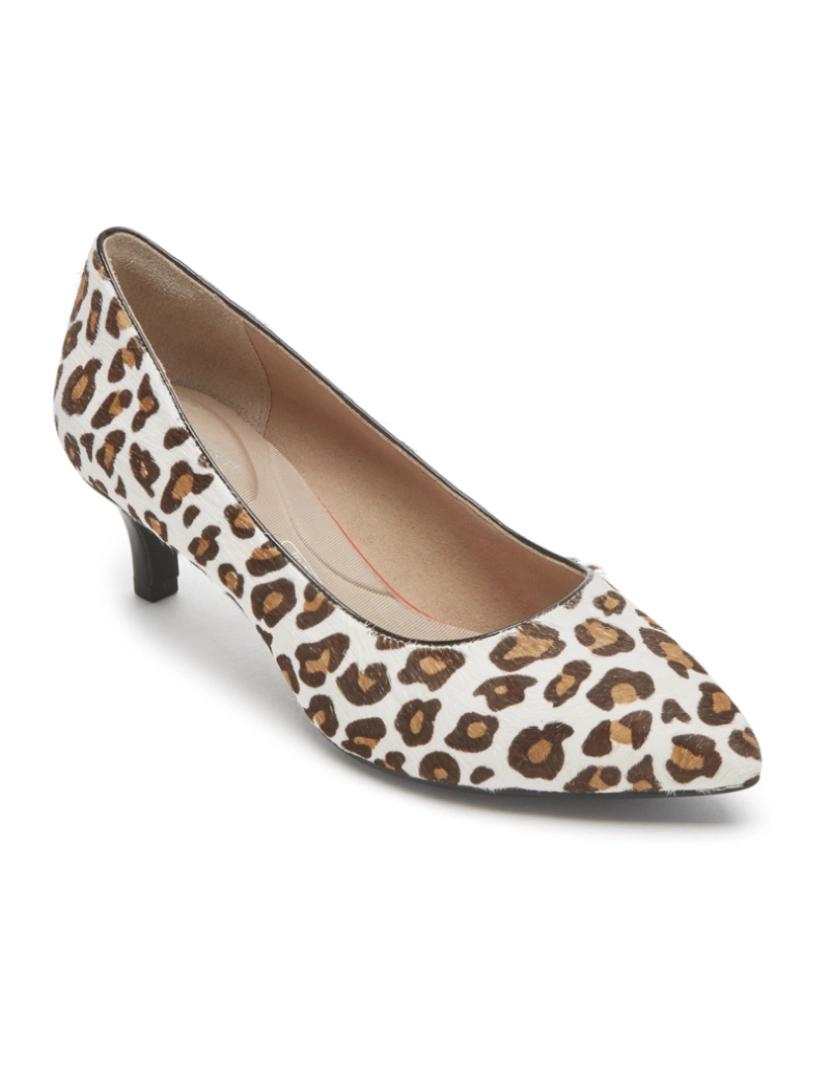 Rockport - Sapatos De Salto Alto Senhora Kalila Pump Branco Leopardo 