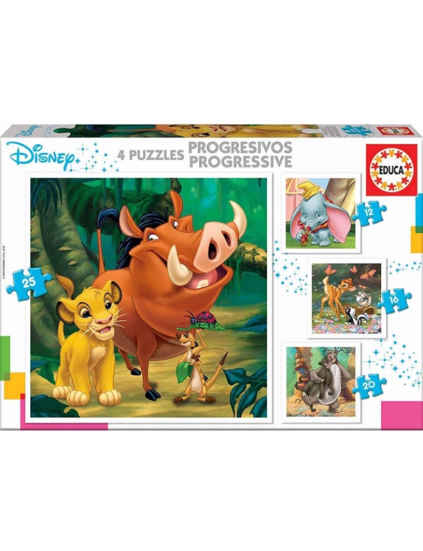 Educa - PROGRESSIVOS DISNEY ANIMAIS 18104