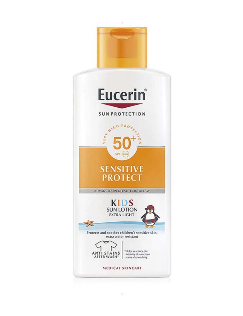 Eucerin - Loção de proteção solar infantil FPS 50+ 400 ml extra leve