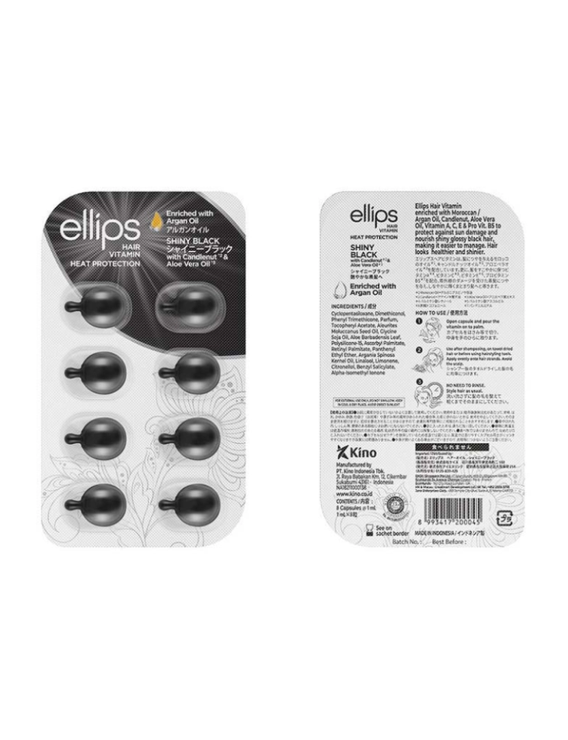 Ellips - Brilhante Cabelo Preto Vitamina 8U