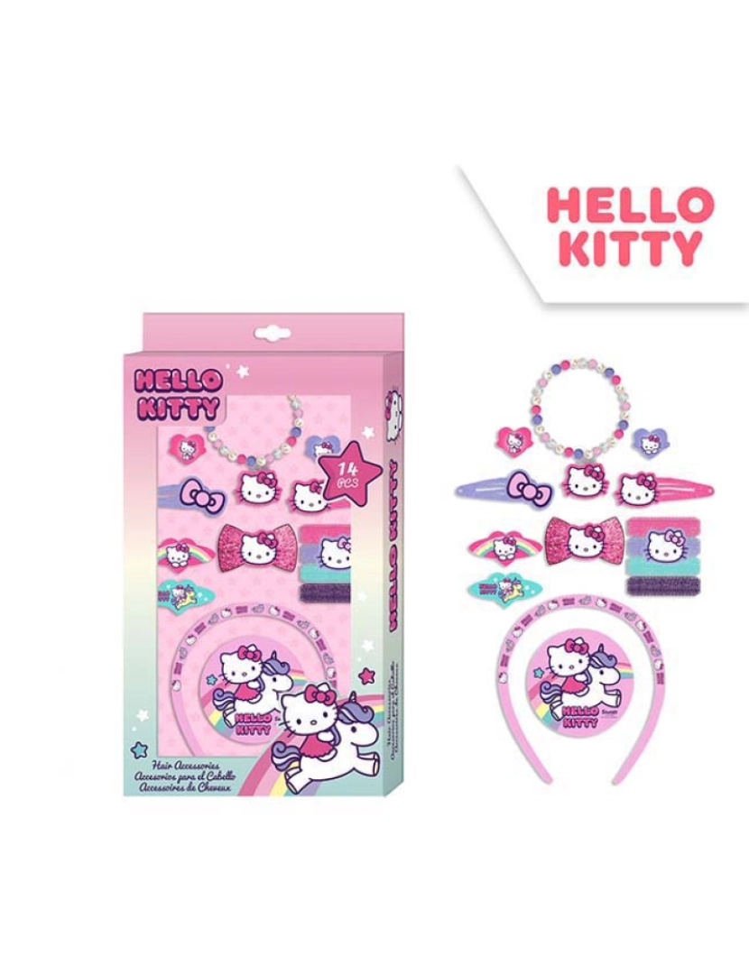Hello Kitty - Caixa 14 Acessórios Cabelo E Bijuteria Hello Kitty