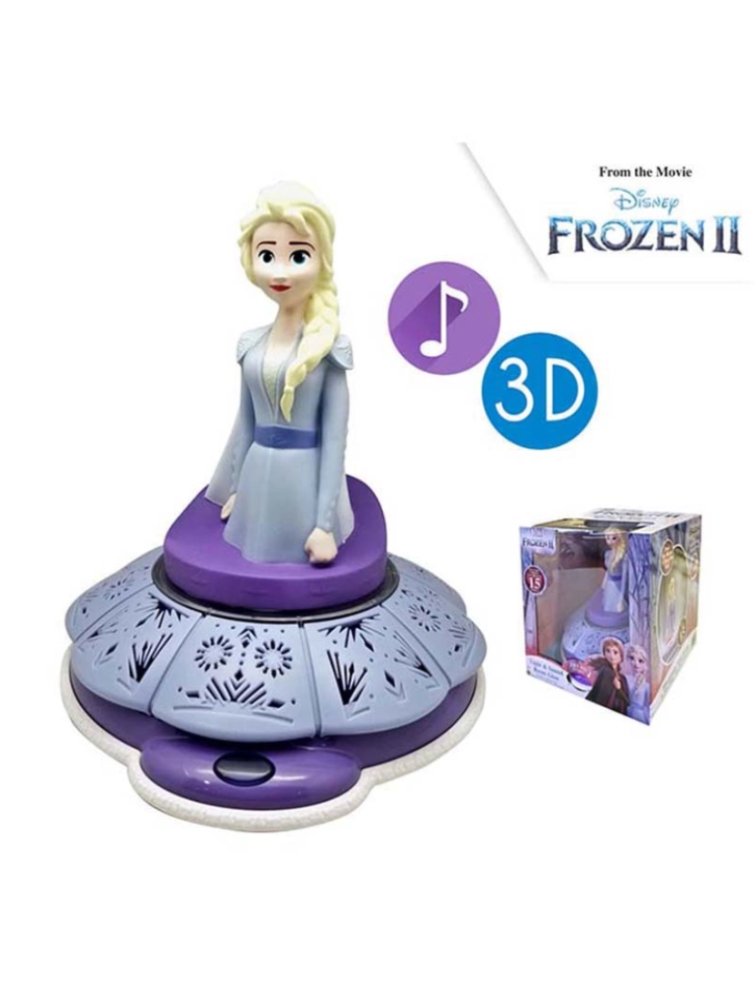 Frozen - Candeeiro 3D c/ Música Elsa