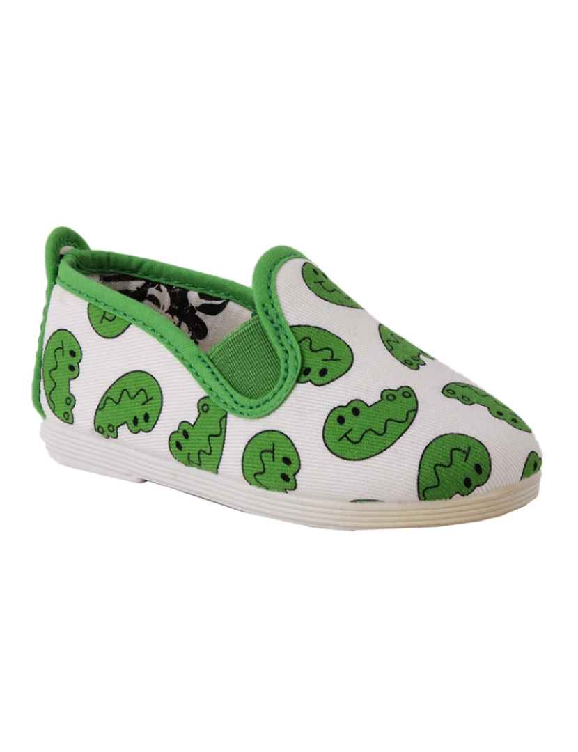 ShoeColours - Slip-on Flossy Criança Print Crocodilos Verde