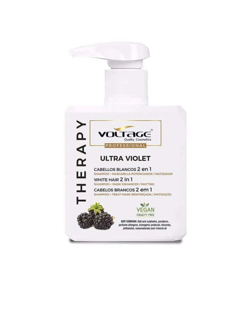 Voltage Cosmetics - Champô-Máscara Cabelos Brancos 2 em 1 Therapy Ultra Violet