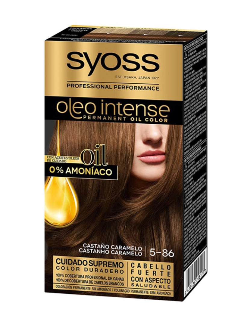 Syoss - Tinta s/ Amoníaco Olio Intense #5.86-Castanho Caramelo 5pçs