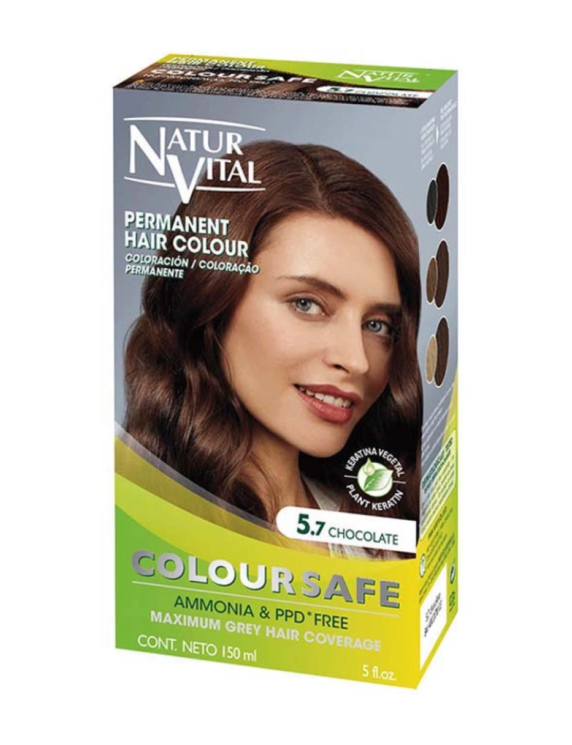 Natur Vital - Tinta Permanente Coloursafe #5.7-Chocolate 150Ml 