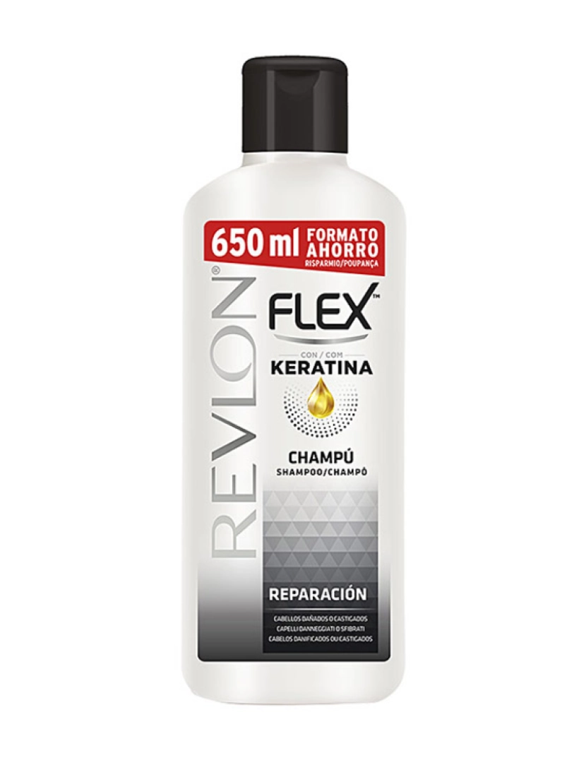 Revlon - Champô Reparador Cabelo Seco Flex Keratin 650Ml