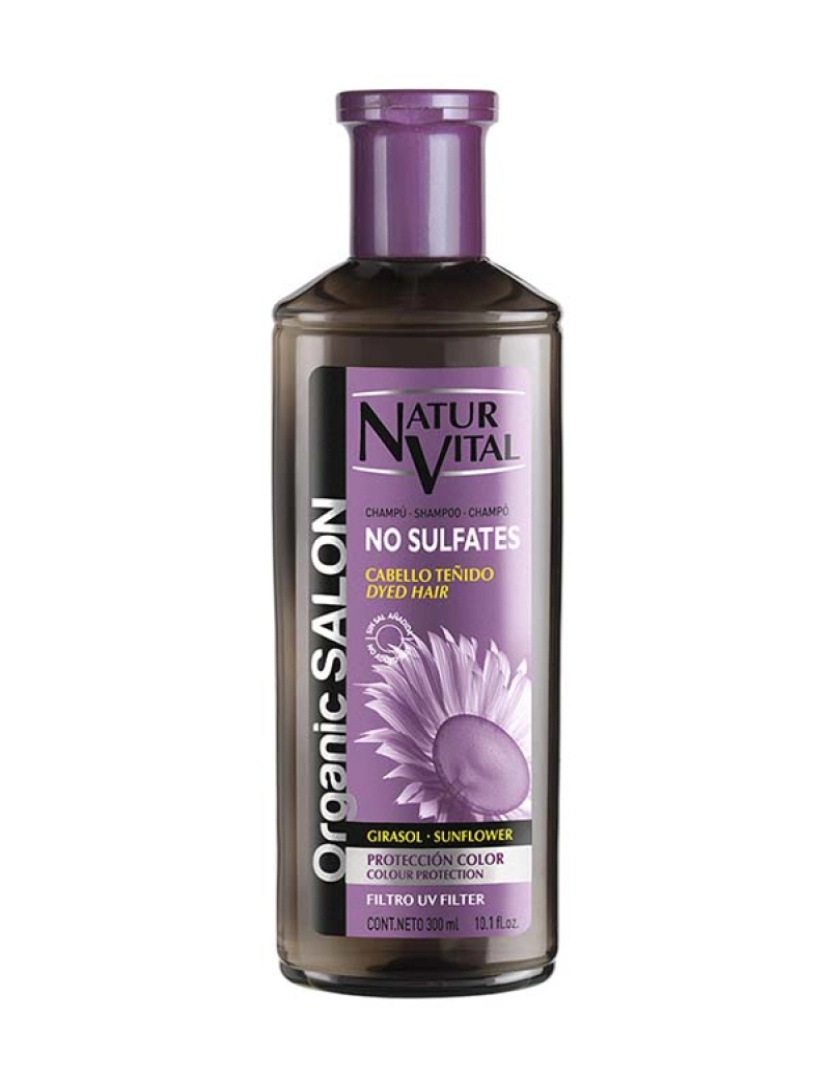 Natur Vital - Champô s/ Sulfatos Proteção Cor UV Organic Salon 300Ml