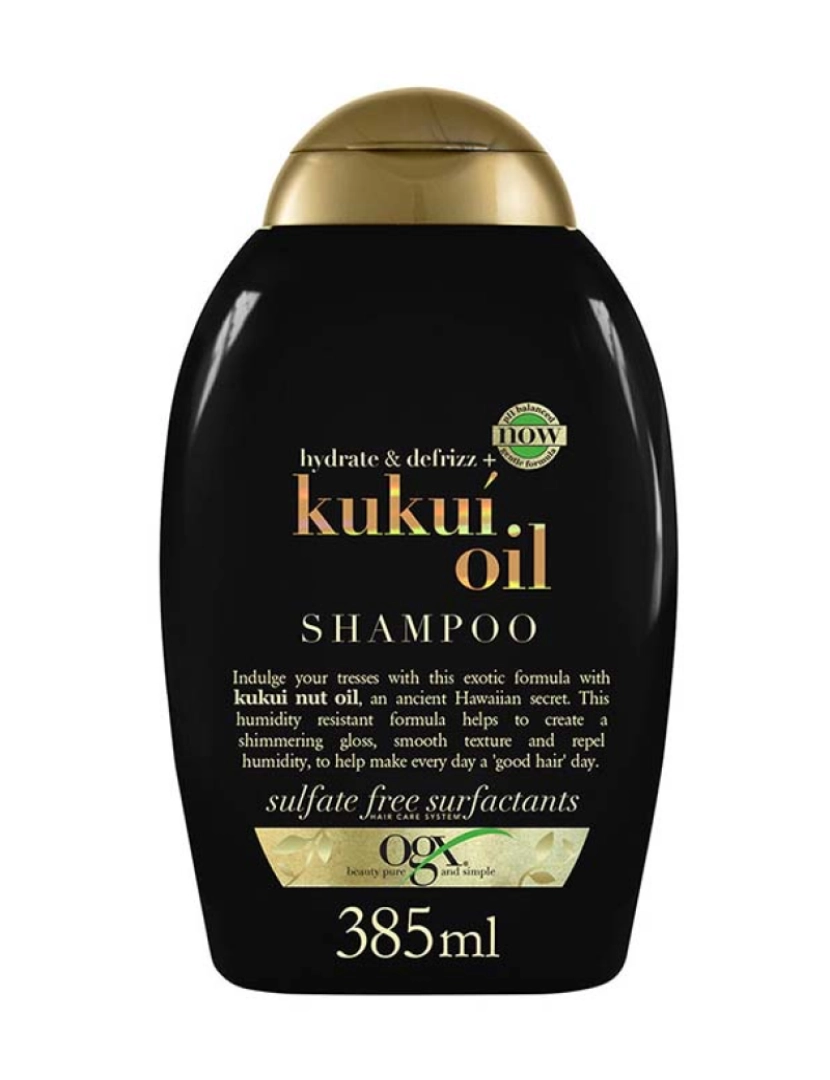 OGX - KUKUI OIL anti-frizz hair Champô 385 ml