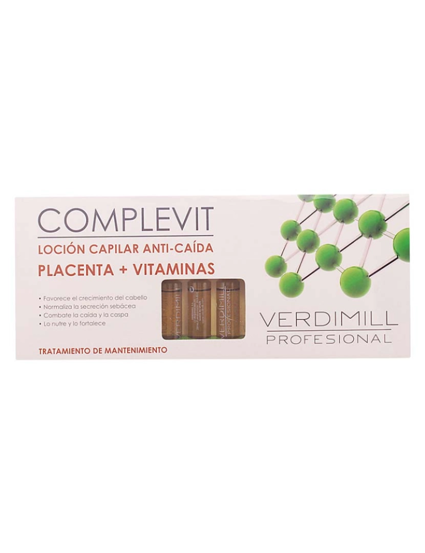 foto 1 de 12 Ampolas Verdimill Profesional Antiqueda Placenta 