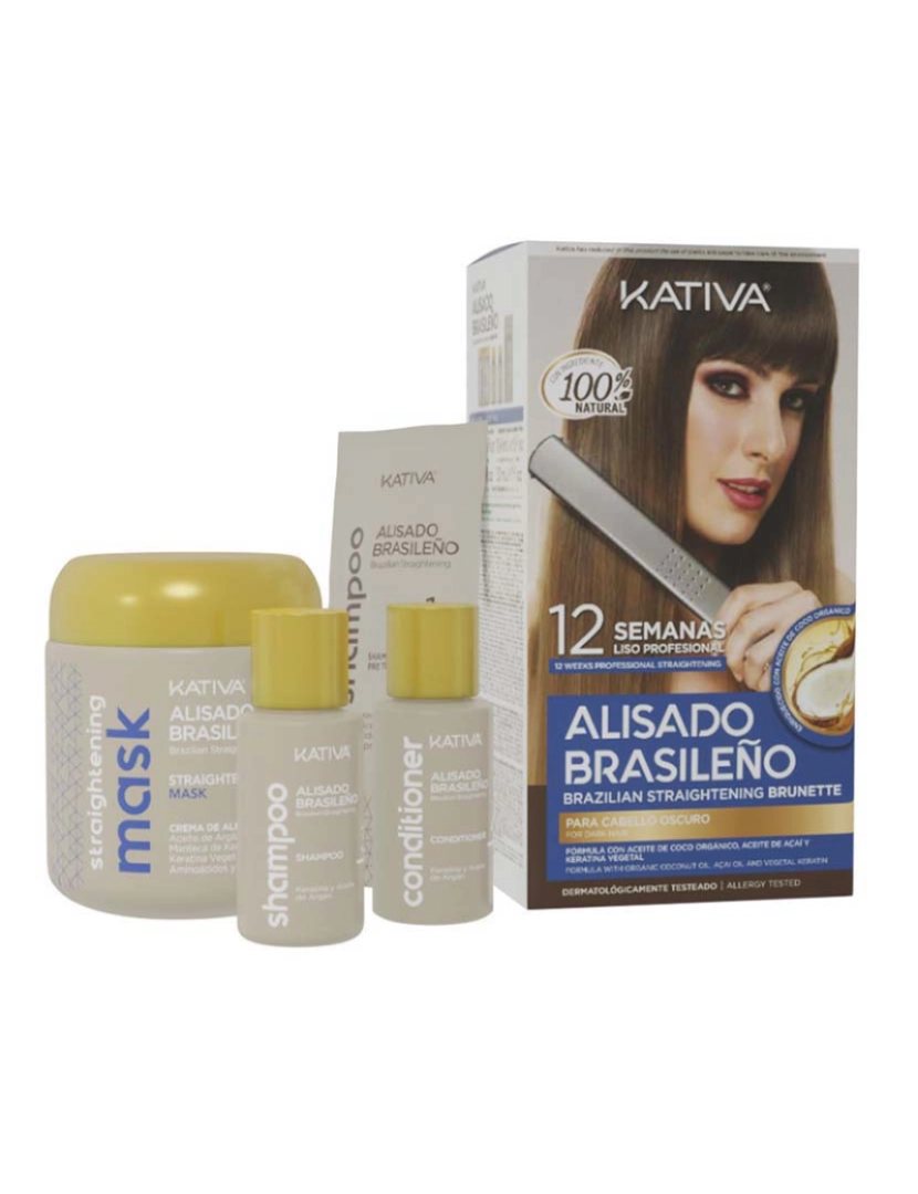 Kativa - Kit Alisamento Brasileiro para cabelos Escuros