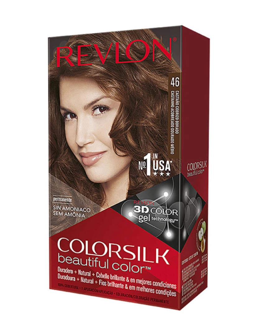 Revlon - Tinta de Cabelo Colorsilk 46-Castanho Cobre Dourado