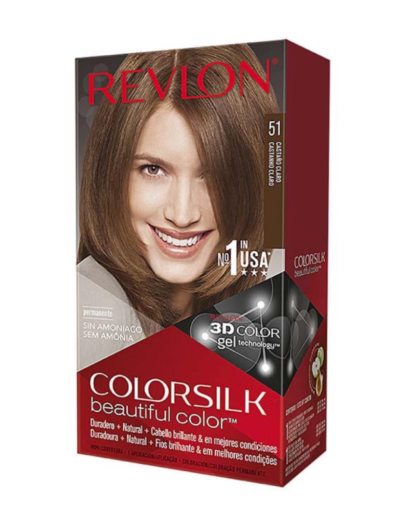 Revlon - Tinta de Cabelo Colorsilk 51-Castanho Claro