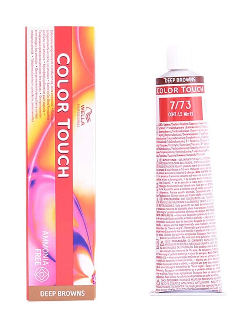 Wella - Coloração Color Touch Castanho Escuro s/ Amoníaco 7/73 60Ml