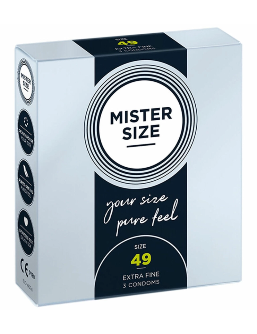 BB - Preservativos Mister Size Extrafino (49 mm)