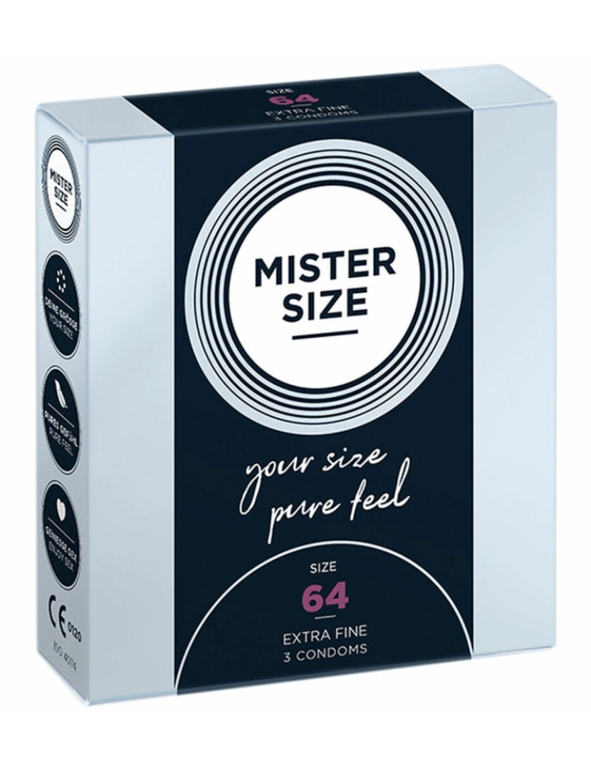 BB - Preservativos Mister Size Extrafino (64 mm)
