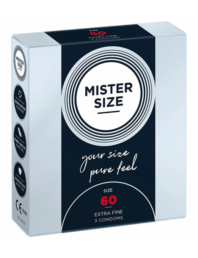 BB - Preservativos Mister Size Extrafino (60 mm)