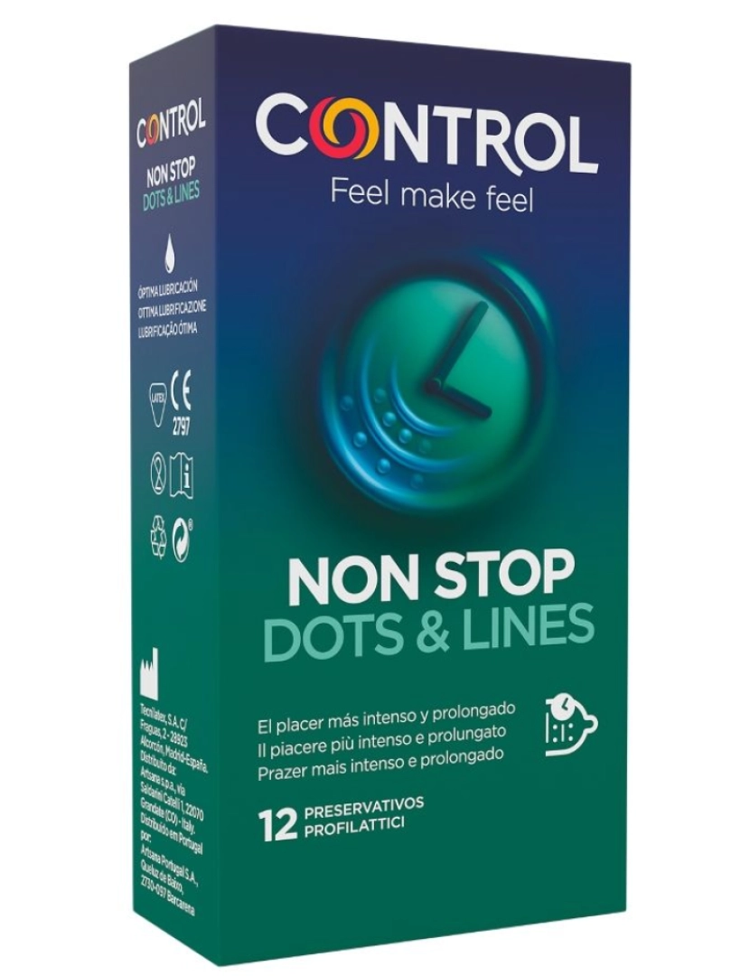 BB - Preservativos Non Stop Dots & Lines Control (12 uds)