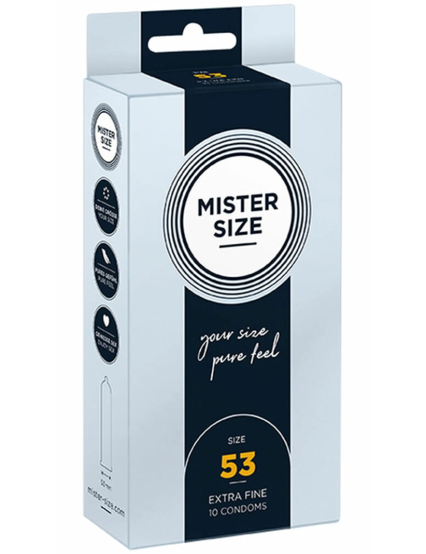 BB - Preservativos Mister Size Extrafino (53 mm)