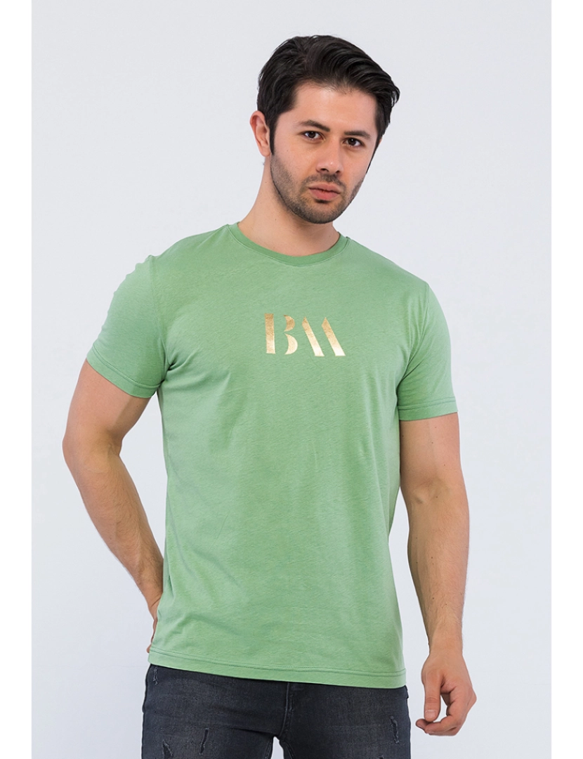 Basics&More - T-Shirt Homem Verde