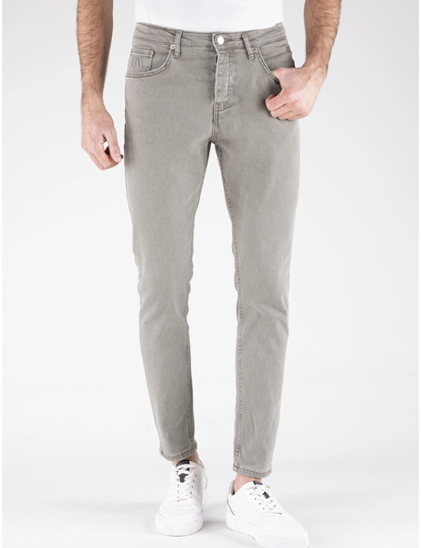 Basics&More - Jeans Homem Khaki 