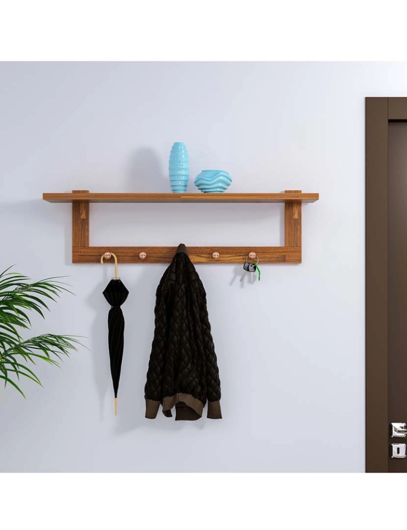 ASR - Cabide Parede Walnut