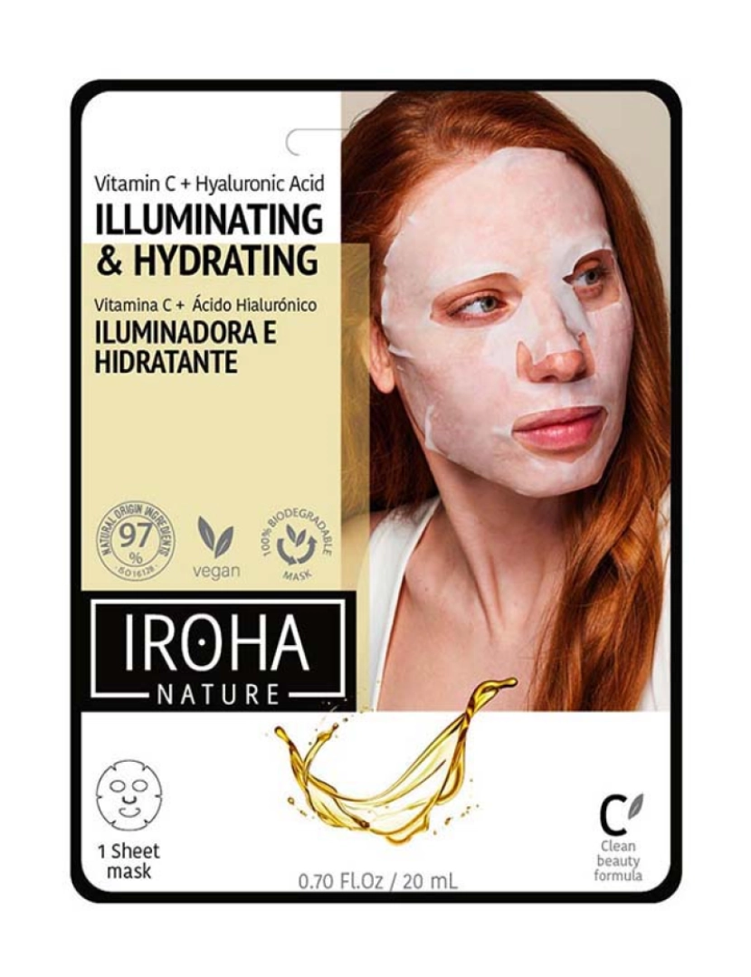 Iroha - Tissue Máscara Brightening Vitamin C + Ha 1 Use