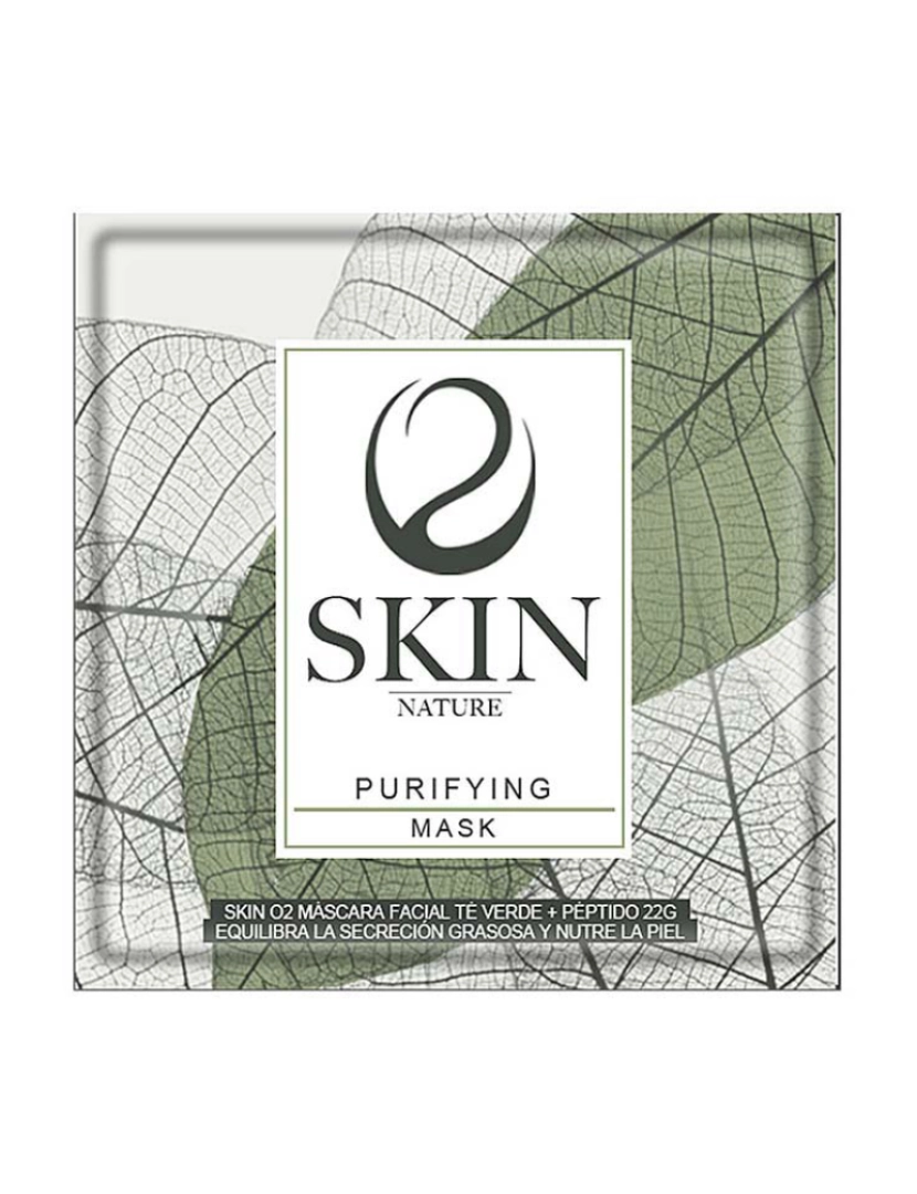 Skin O2 - Máscara Facial Chá Verde + Peptido
