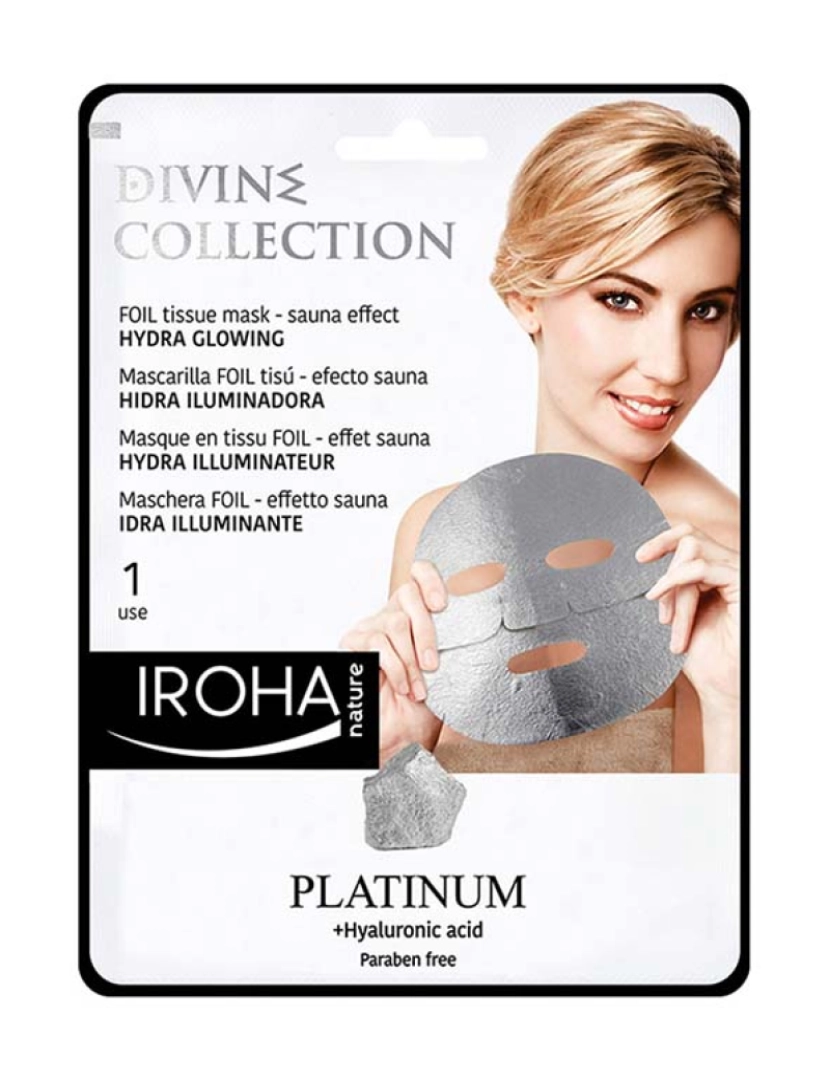 Iroha - Platinum Tissue Hydra-Glowing Máscara Facial 1 Use