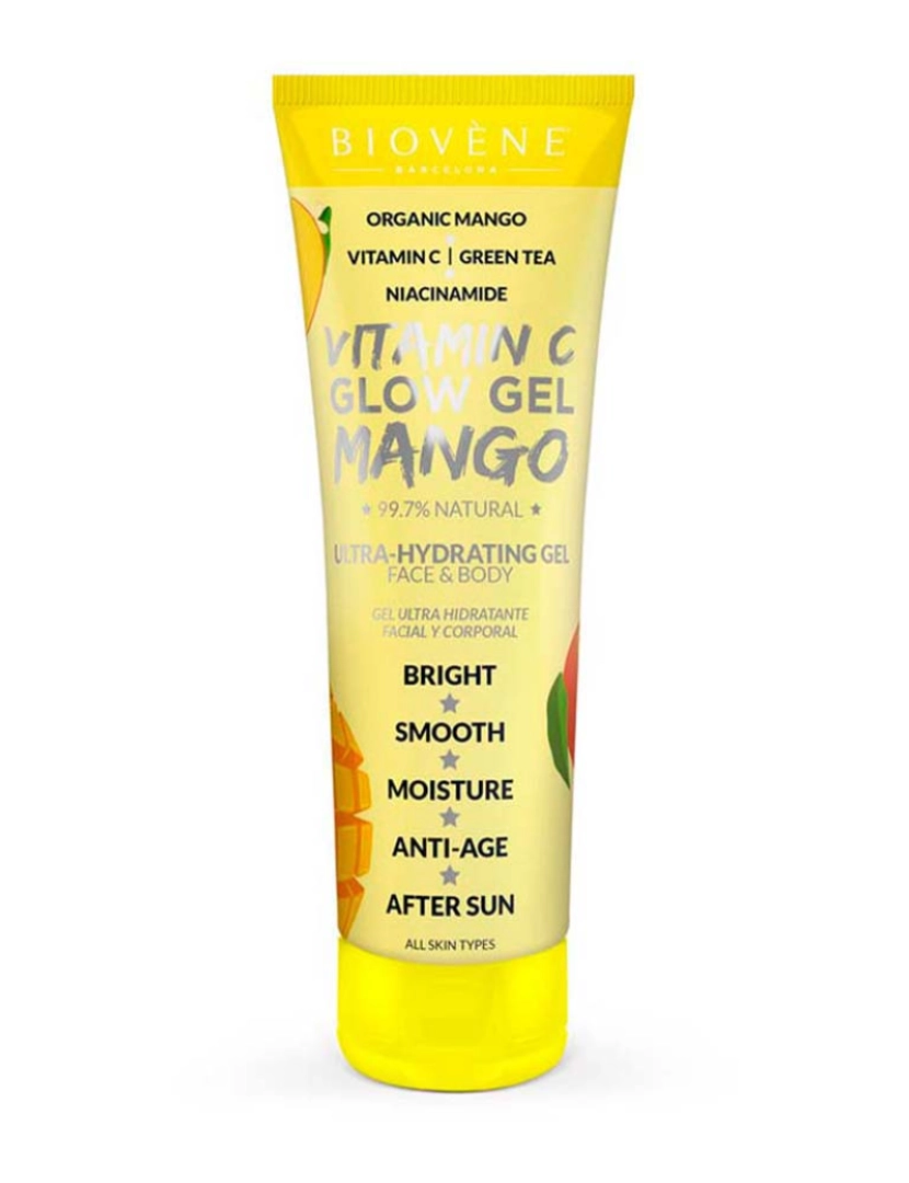 Biovenè - Vitamin C Glow Gel Mango Ultra-Hydrating Gel Face & Corpo 200 Ml