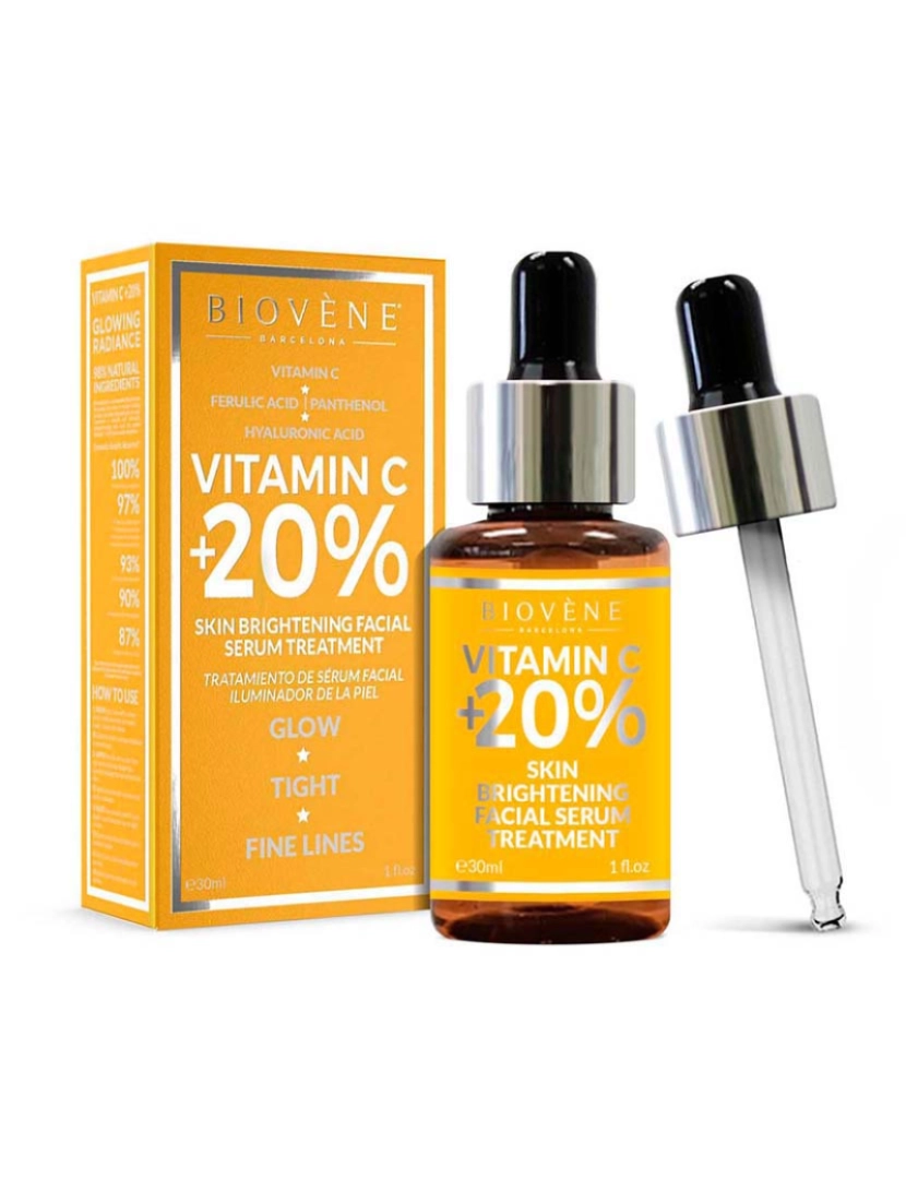 Biovenè - Vitamin C +20% Skin Brightening Facial Serum Tratamento 30 Ml