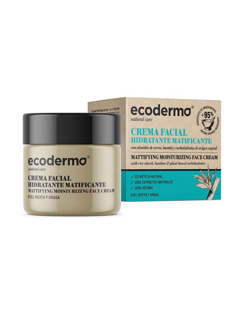 Ecoderma - Creme Facial Hidratante Matificante 50 Ml