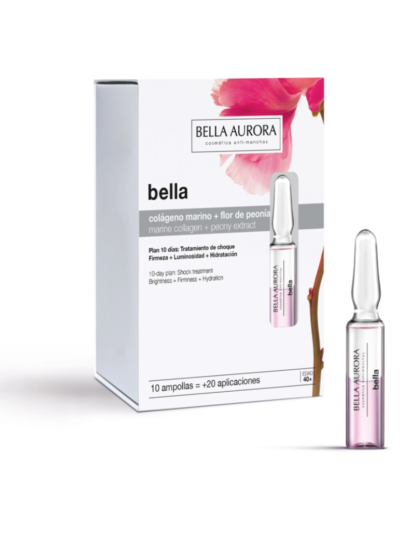 Bella Aurora - Ampolas Colágeno Marinho + Flor Peónia 10x2Ml