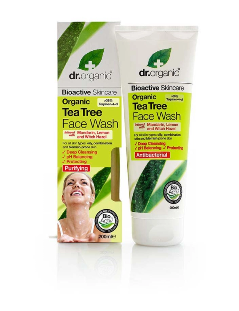 Dr.organic - Limpeza Facial Tea Tree Bioactive Organic 200Ml