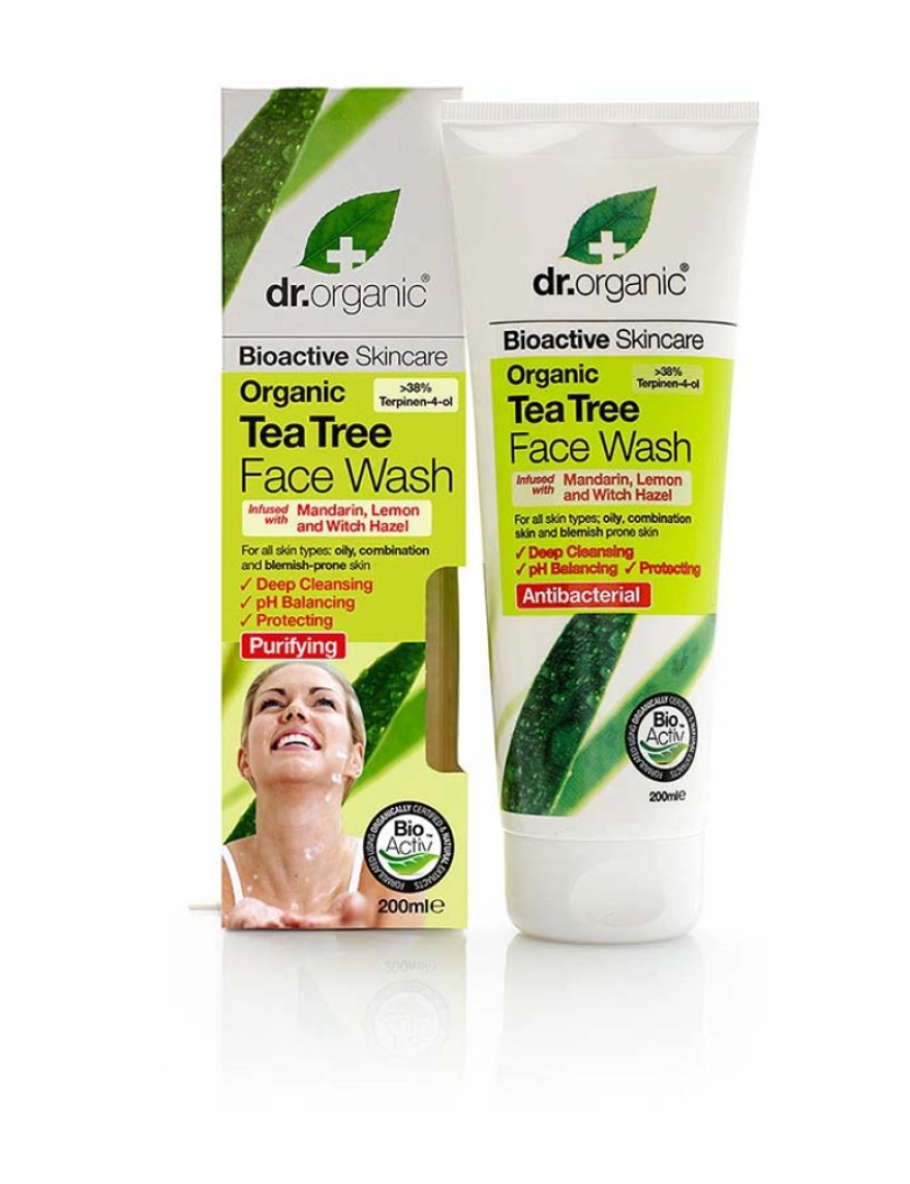 Dr. Organic - Limpeza Facial Tea Tree Bioactive Organic 200Ml