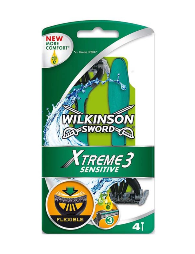 Wilkinson - Xtreme-3 Sensitive Disposable Razor 4 U