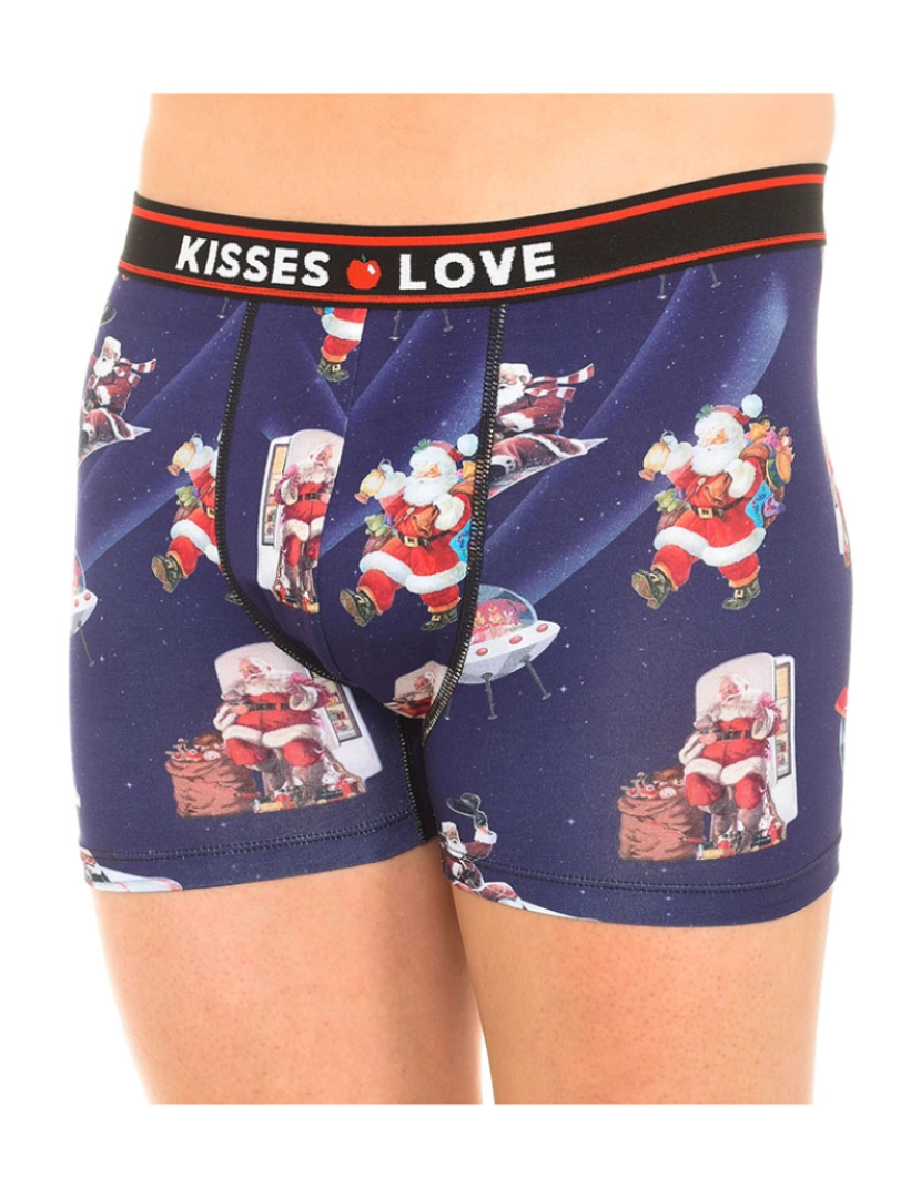 Kisses and Love - Boxers Homem Azul E Multicolorido