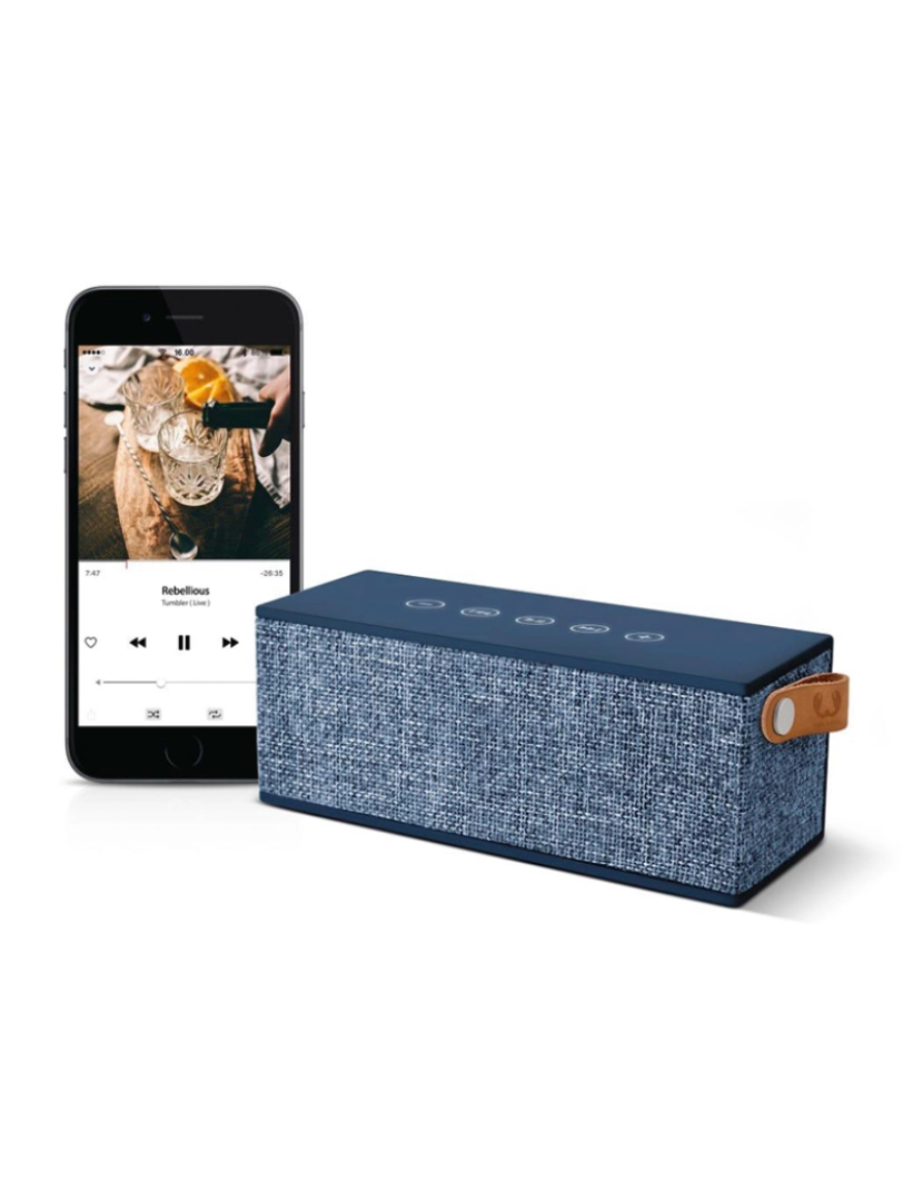 Fresh 'n Rebel - Coluna Bluetooth  ROCKBOX BRICK, INDIGO