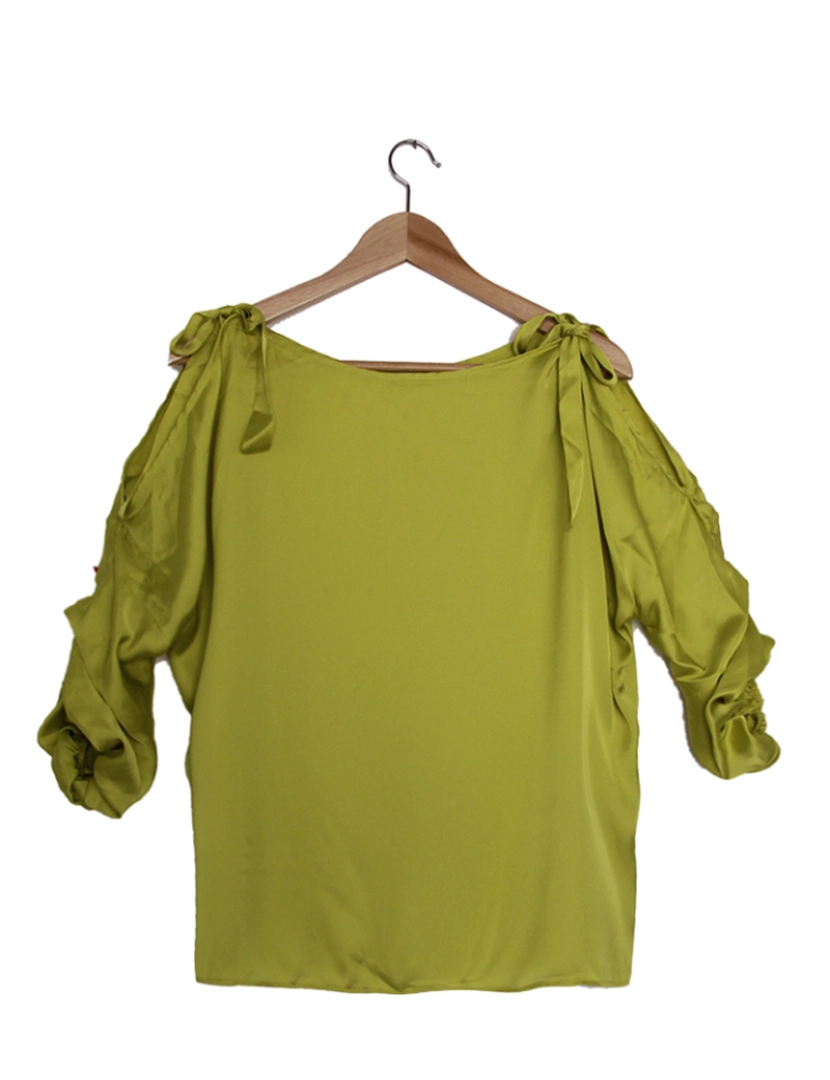 Shot - Blusa Shot Atilhos Nos Ombros Amarelo Ref 128