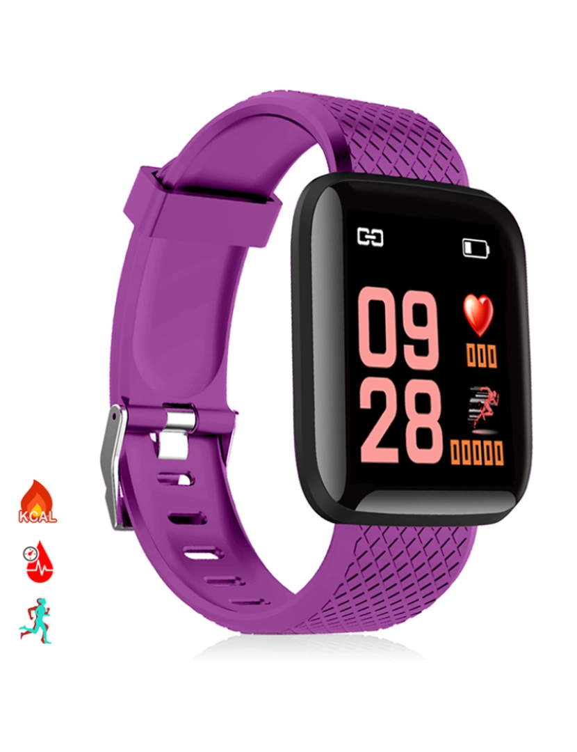 DAM - Smartwatch AK-ID116 Roxo