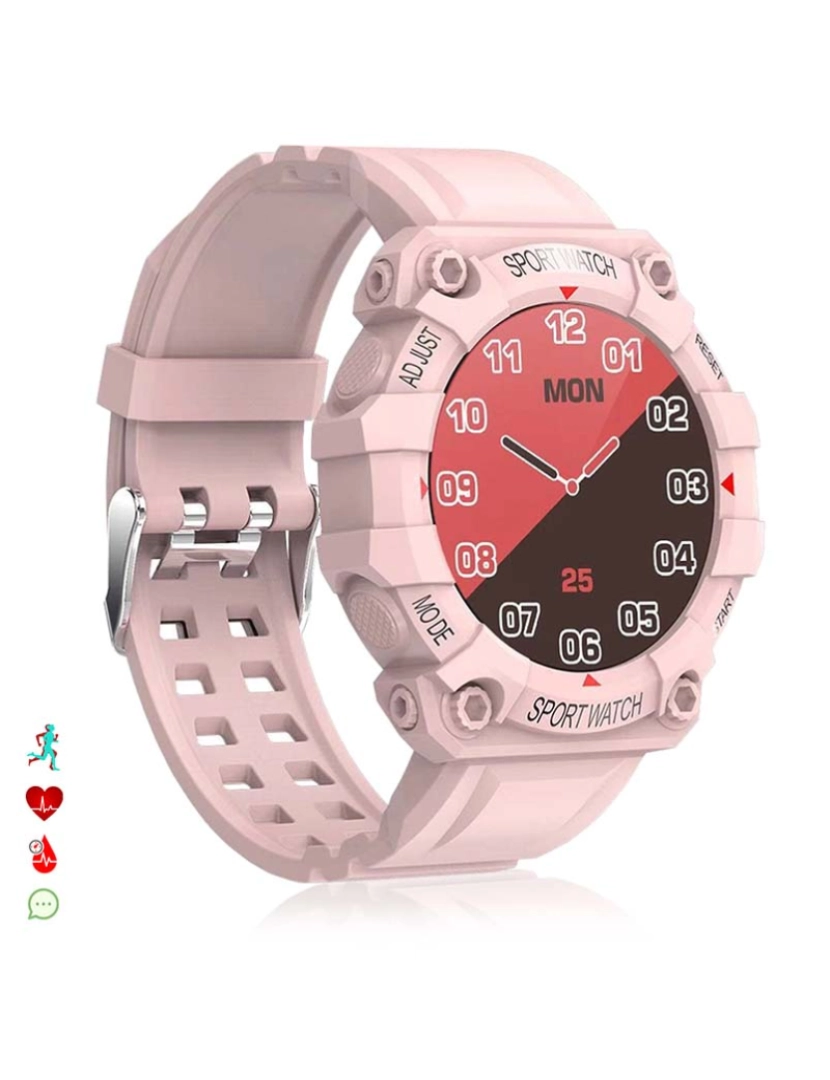 DAM - Smartwatch FD68 Rosa Claro