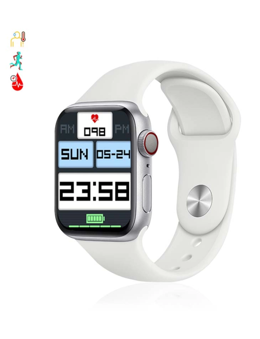 DAM - Smartwatch X8 Max com Marcador e chamadas Bluetooth Branco