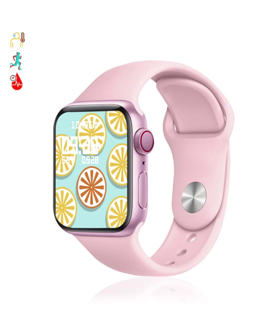 foto 1 de Smartwatch X8 Max com marcador e chamadas Bluetooth Rosa 