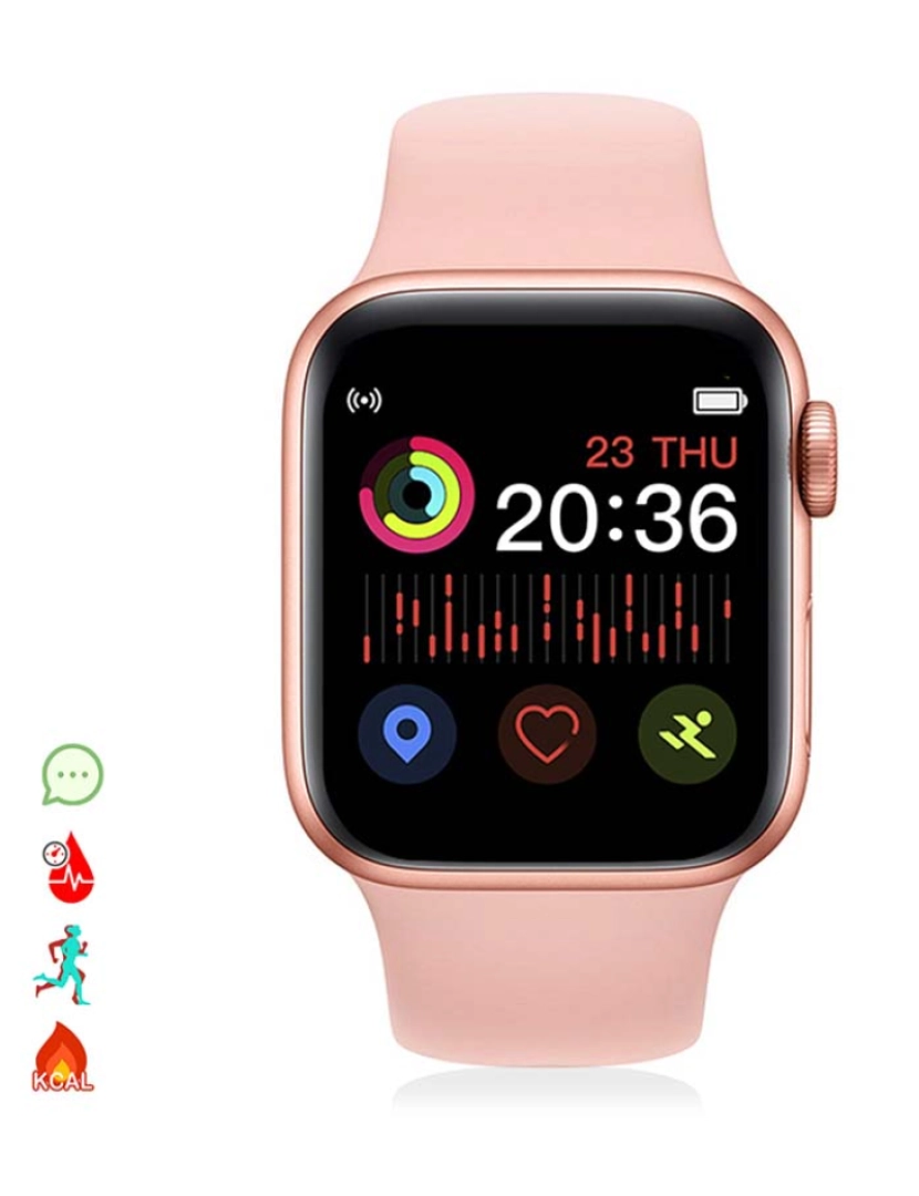 DAM - Smartwatch Ak-X6 com Modo Multidesportivo Dourado rosa