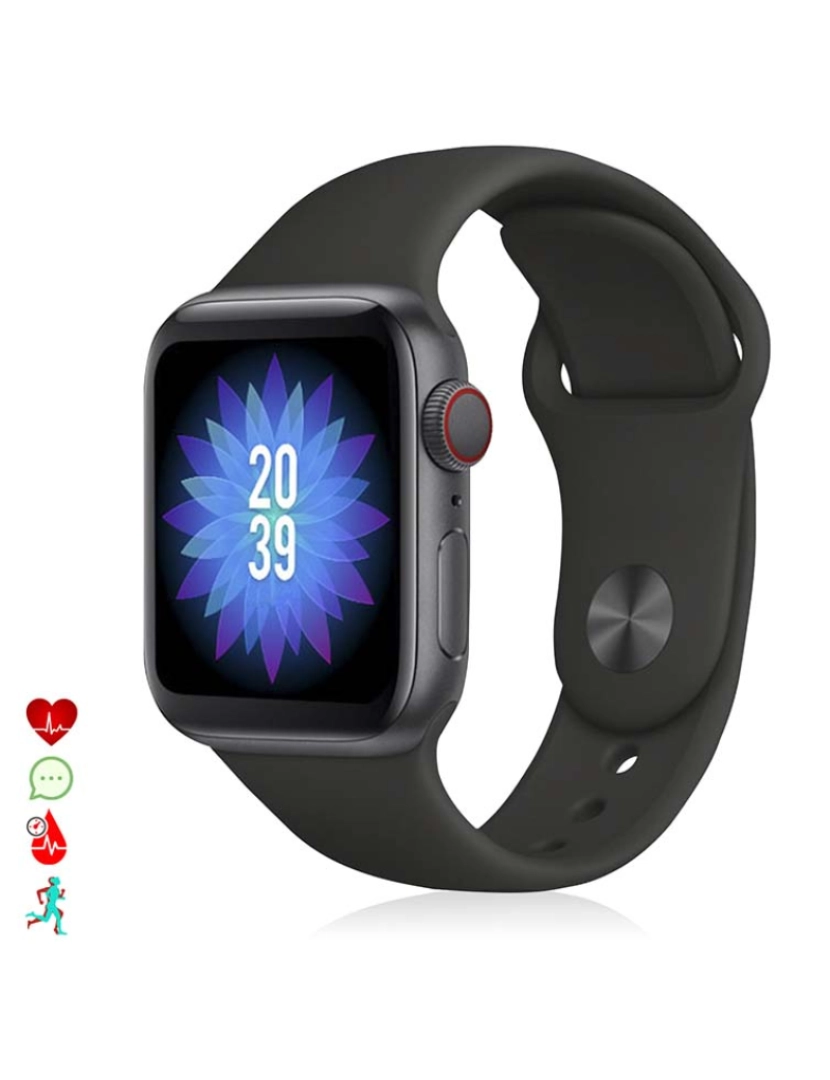 DAM - Smartwatch U78T com Chamadas Bluetooth Temperatura Corporal e Monitor Cardíaco