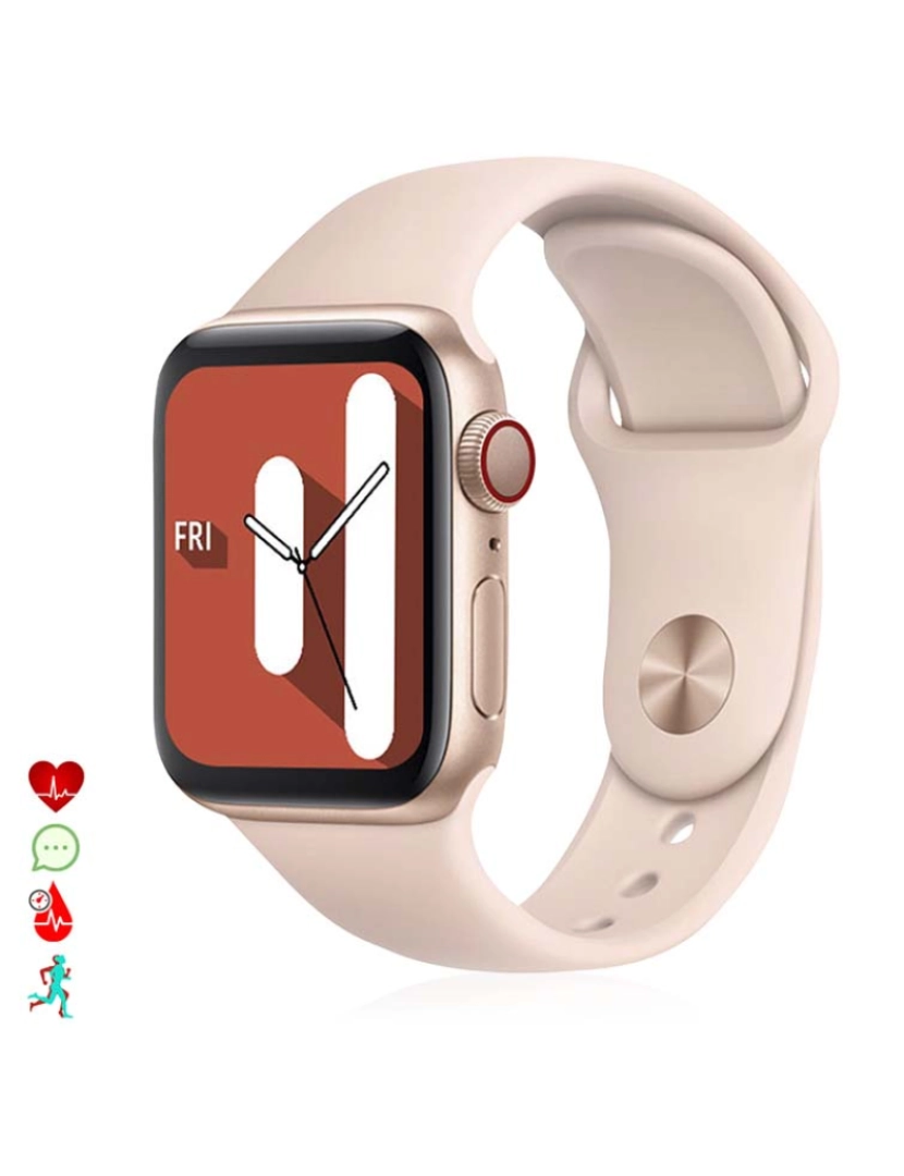 foto 1 de Smartwatch U78T com Chamadas Bluetooth Temperatura Corporal e Monitor Cardíaco Dourado 